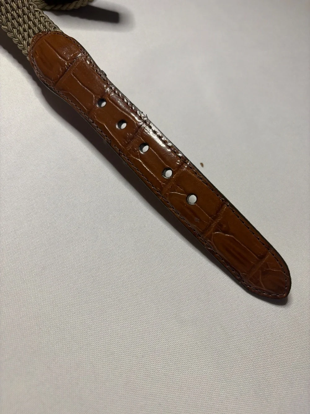 Brighton Strech woven Nylon with Leather and Solid Brass 36